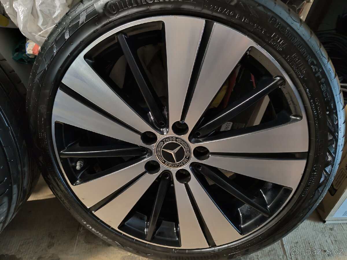 ALU kola Mercedes B 5x112 r18 Originál, pneu 5mm+TPMS - 3
