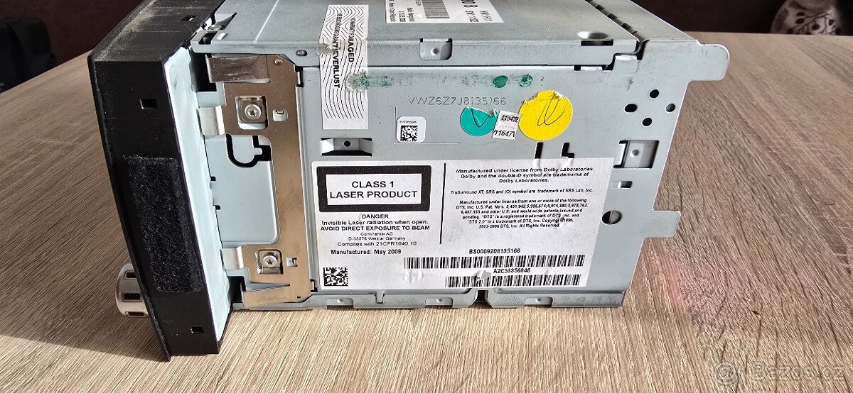 VW RNS 510 super stav, BT+rámeček+kod - 3