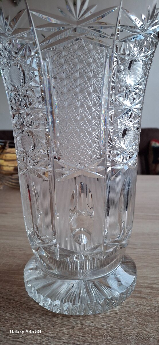 Stará broušená váza Topp stav - 3