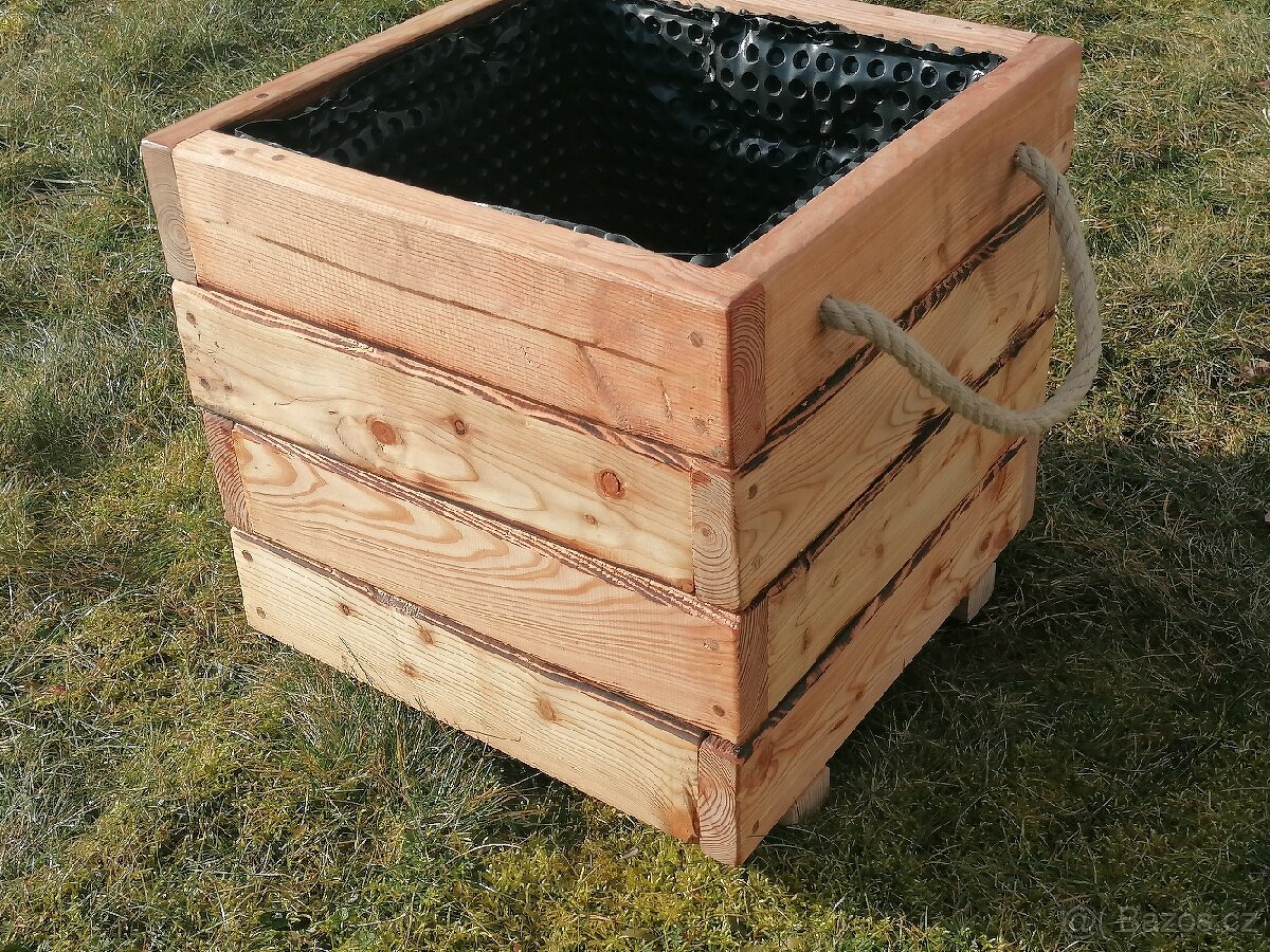 10% SLEVA Modřínový masivní vyvýšený záhon-květináč - 3