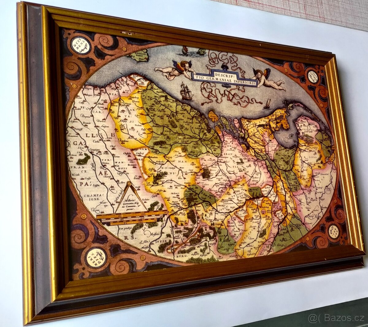 HISTORICKÁ MAPA NIZOZEMÍ A BELGIE/ A.Ortelius 1575 - 3