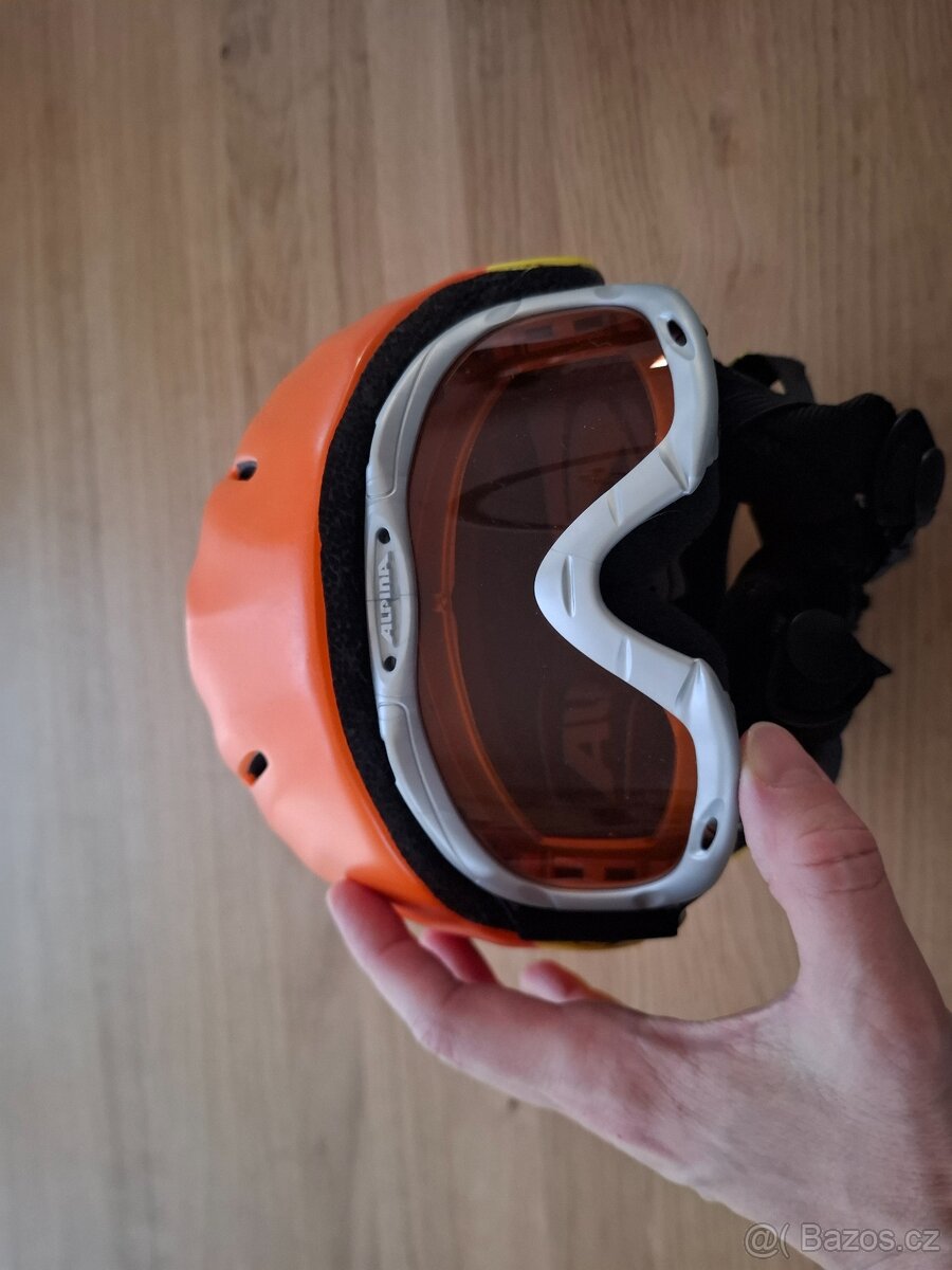 Lyžařská přilba, helma dětská, lyžařské brýle - 3