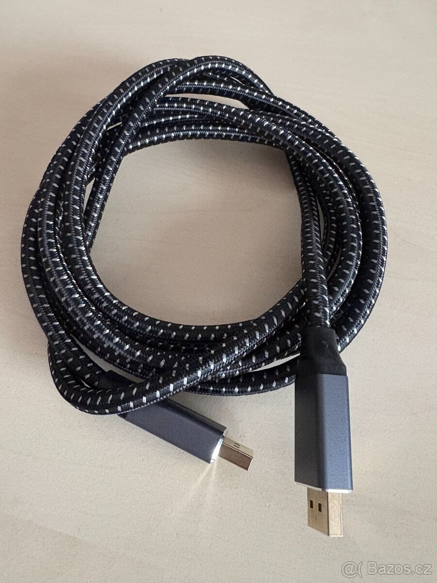 PremiumCord DP 1.4 kabel 8K, kov, zlacený, 3m - 3