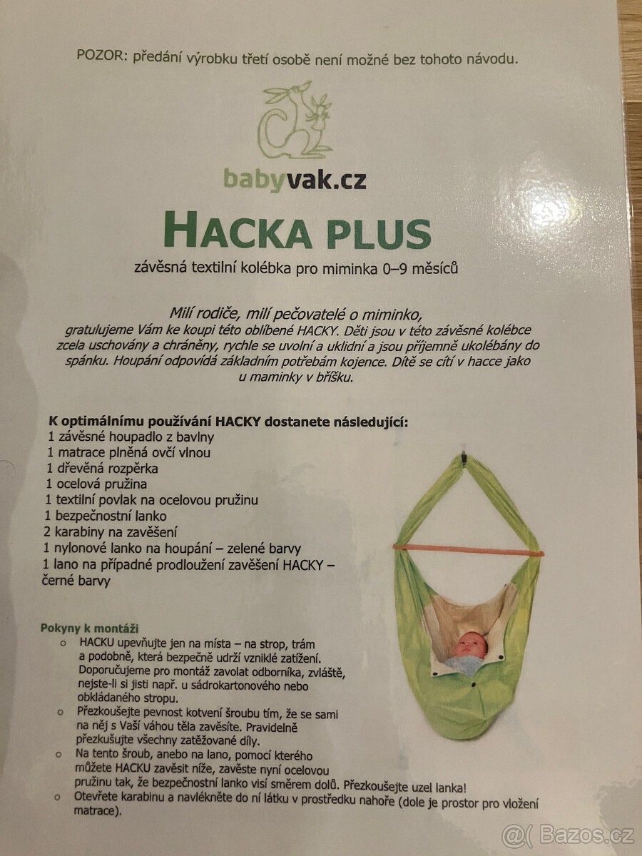 Závěsná textilní kolébka - 3