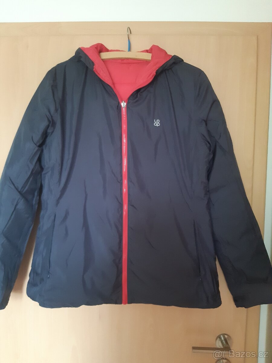 Růžová prošívaná bunda oboustranná XL - 3