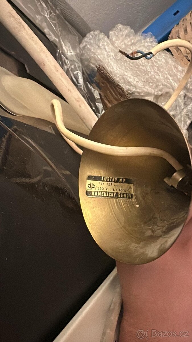 Starožitný křišťálový lustr - Kamenický Šenov - 3