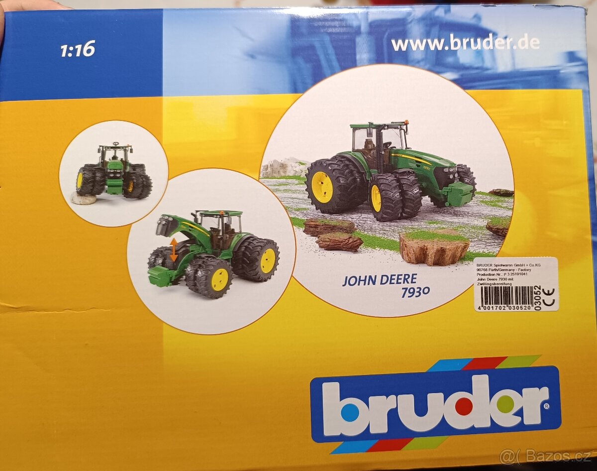 Prodám propracovaný model traktoru John Deere - 3