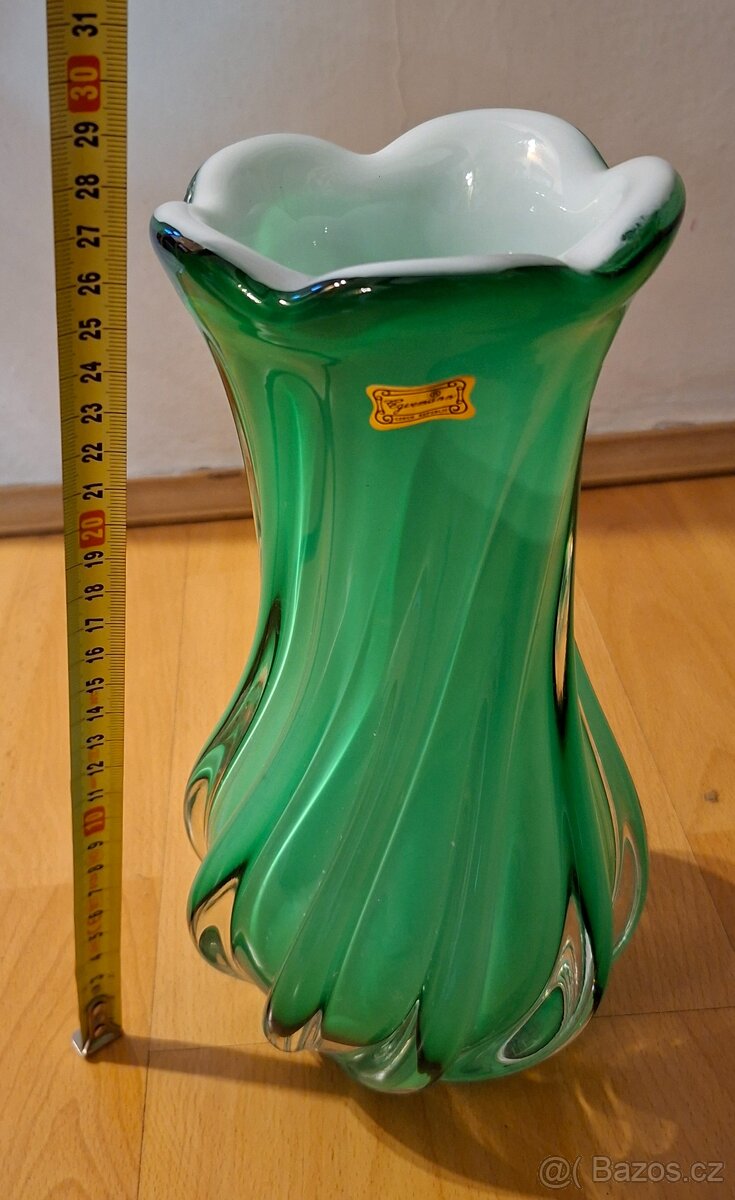 Skleněná opalova váza - 3