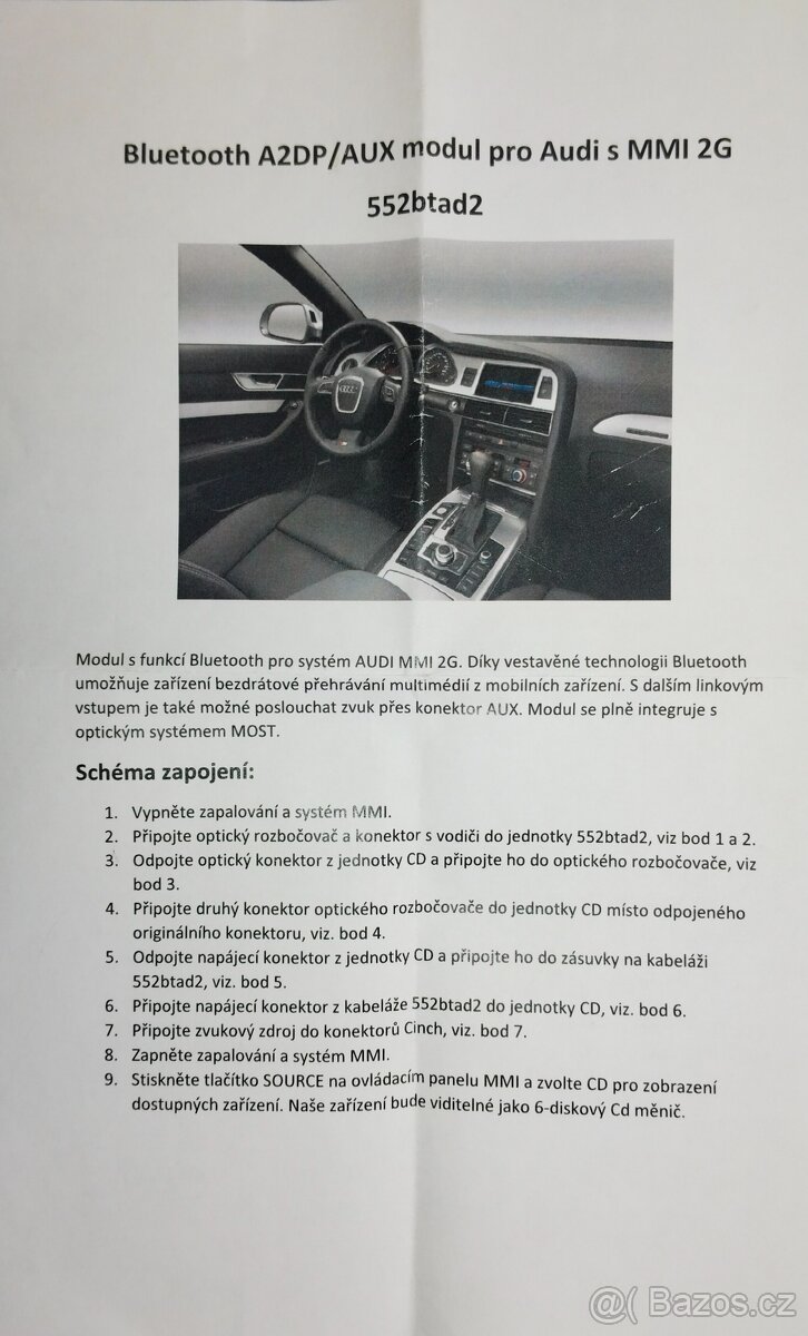 Bluetooth A2DP modul pro audi s mmi 2g - 3