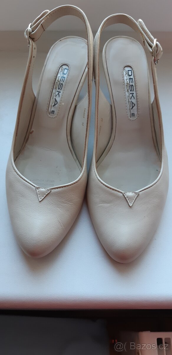 Kožené lodičky Deska - 3