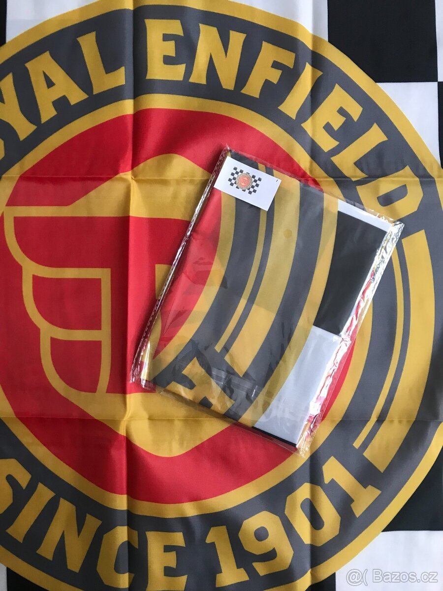 Vlajka Royal Enfield bílá - 3