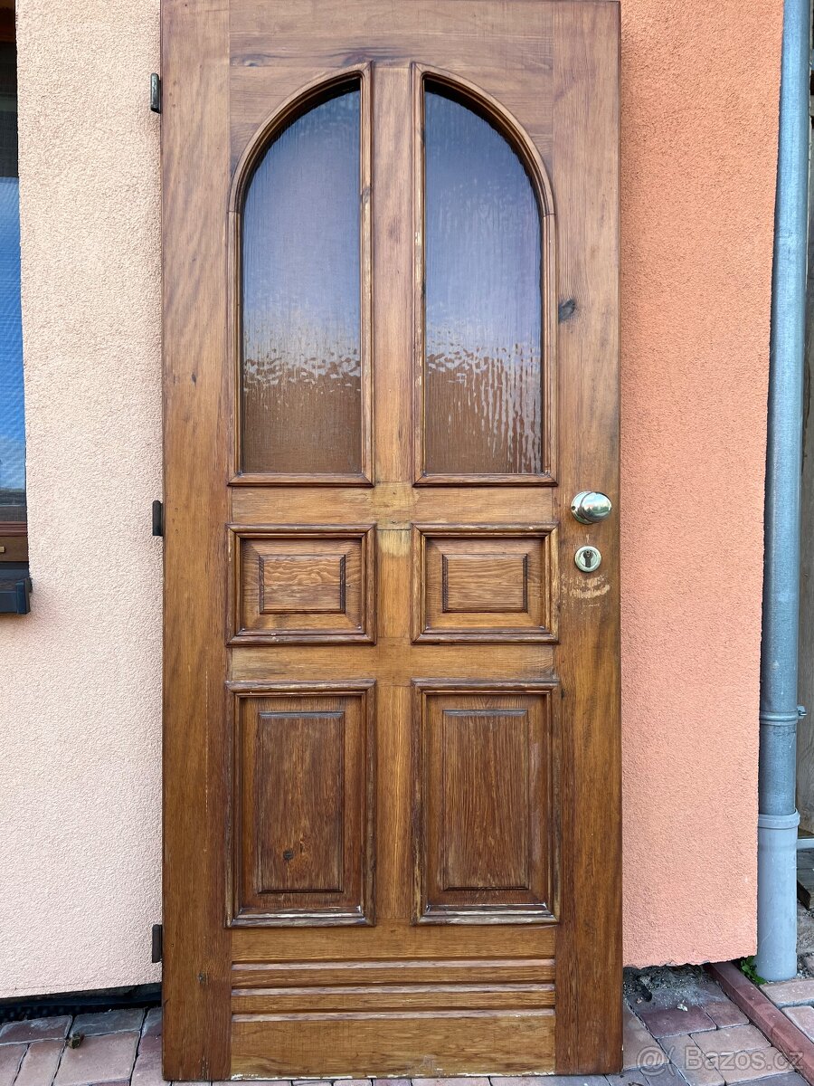 Vchodové dubové dveře z masivu 80 cm levé - 3