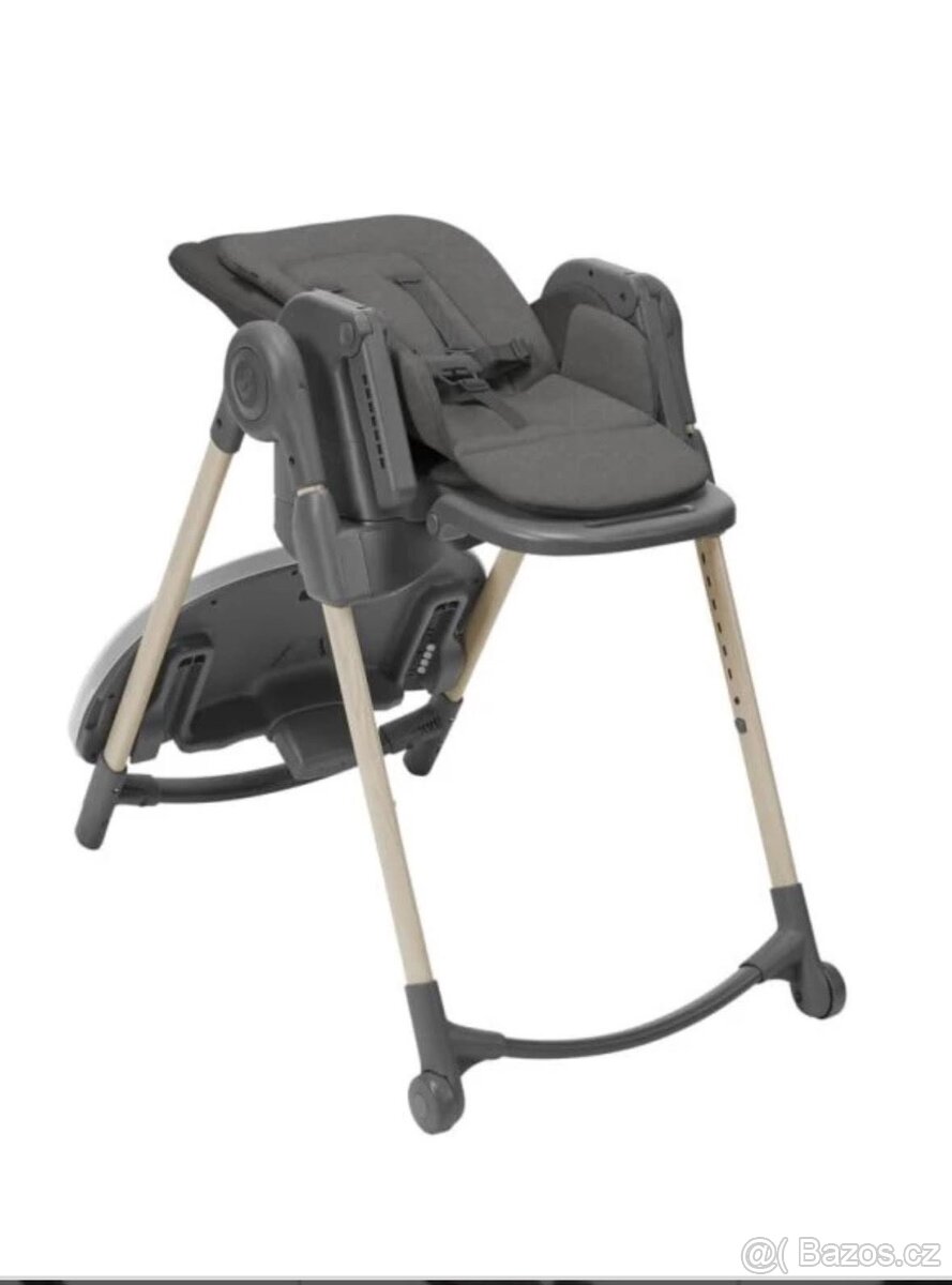 Šedá dřevěná dětská rostoucí židlička Maxi Cosi - 3