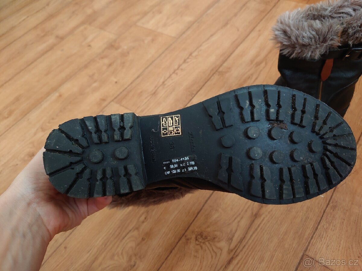 Nové kožené kozačky Baťa 38 - 3