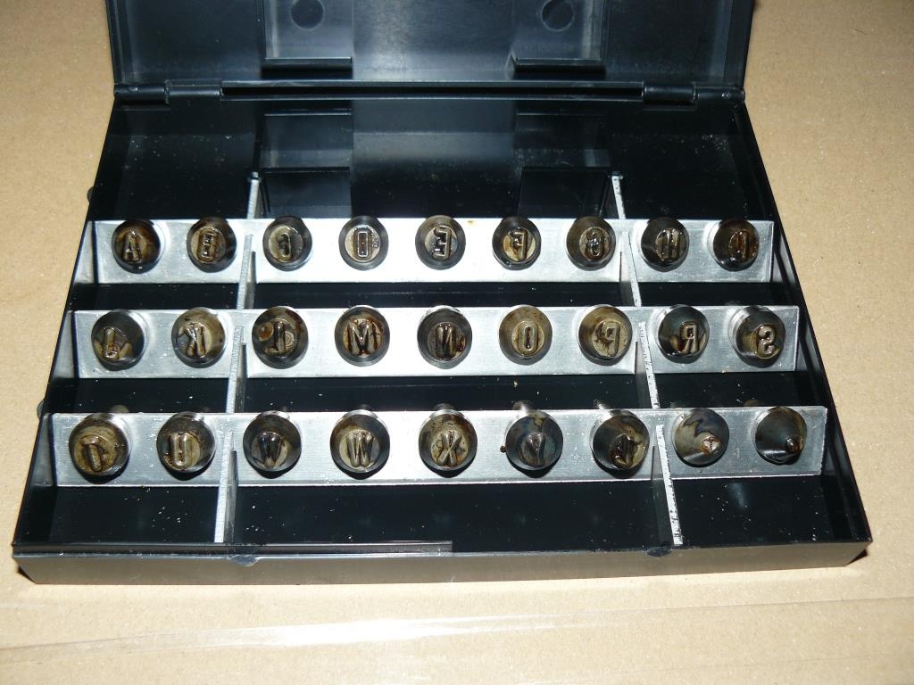 Razidla do kovu abeceda sada - vel. 6 mm - kalené (NOVÉ) ČR - 3