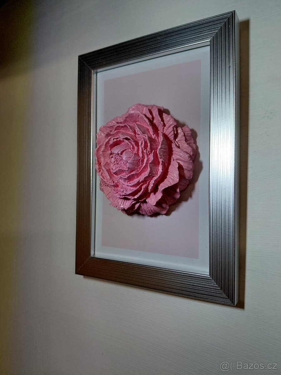 3D obraz - růžový květ originál 1/1 - 3