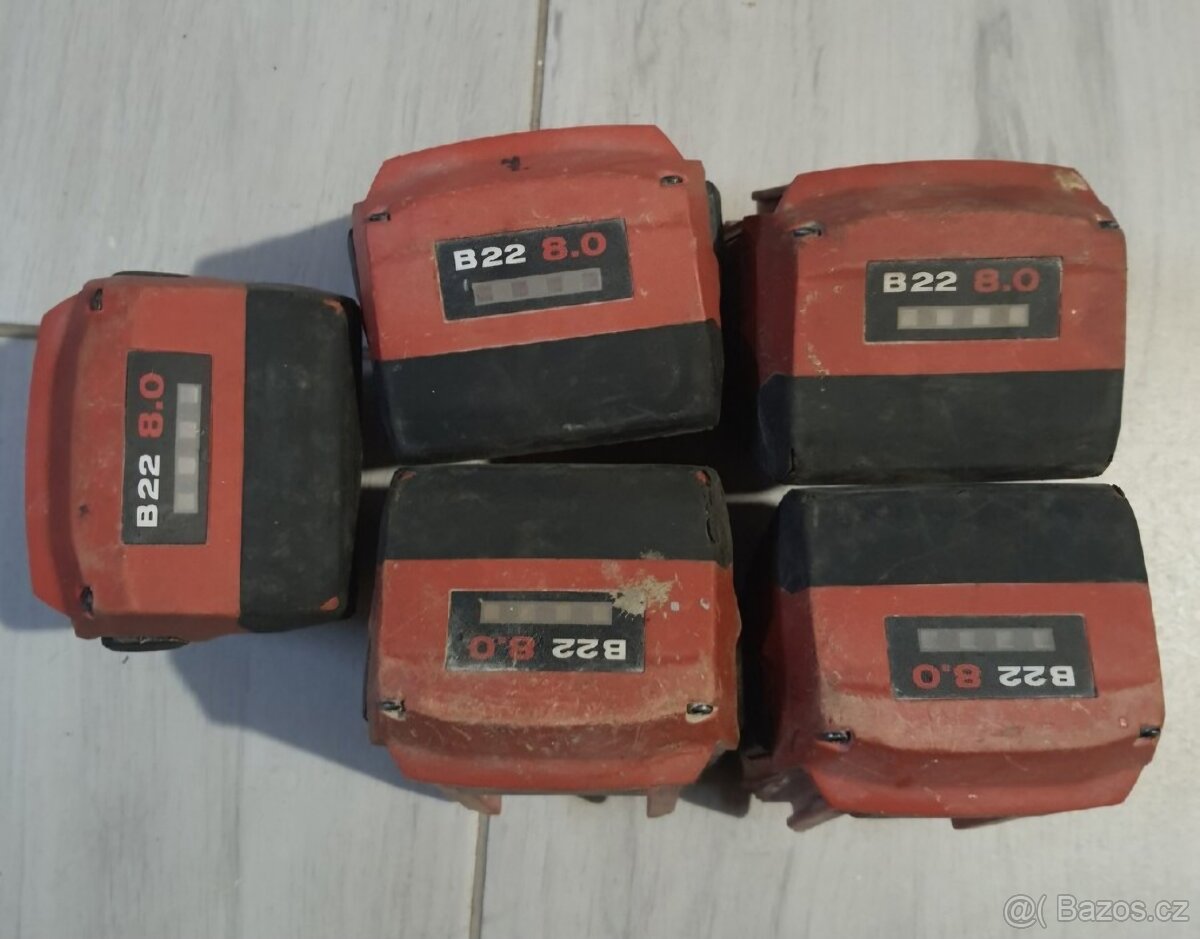 Hilti batérie 8.0 Ah, 5.2 Ah ,4.0 Ah, 2.6 Ah - 3