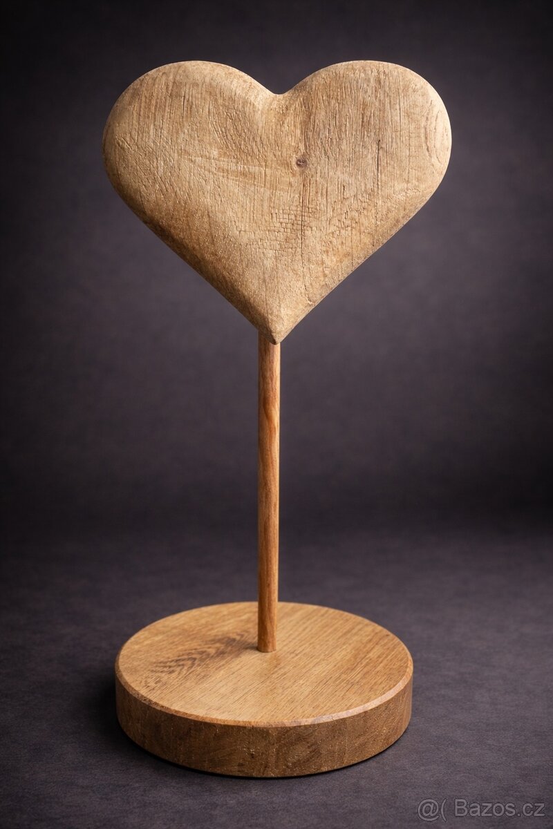 Dubové srdce s mašlí - 3
