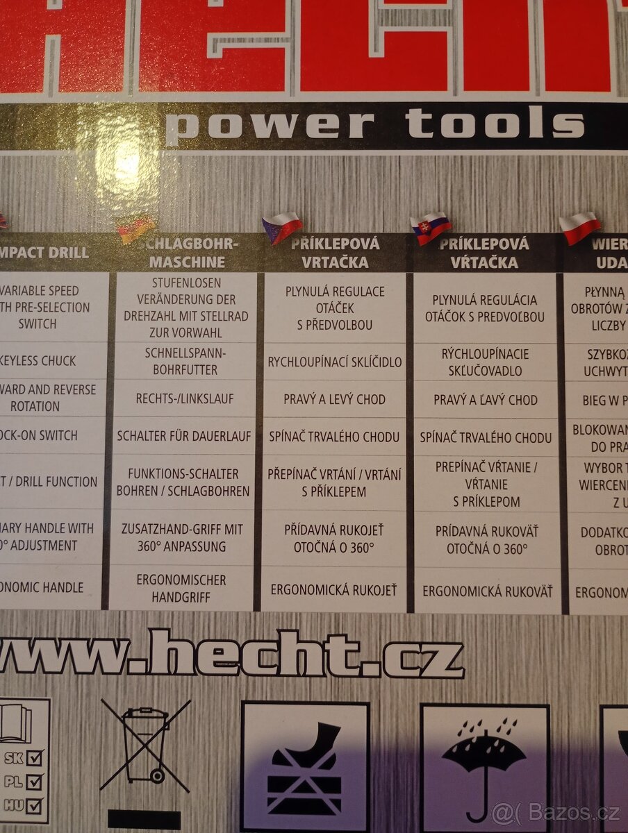 Elektrická vrtačka s příklepem hecht - 3