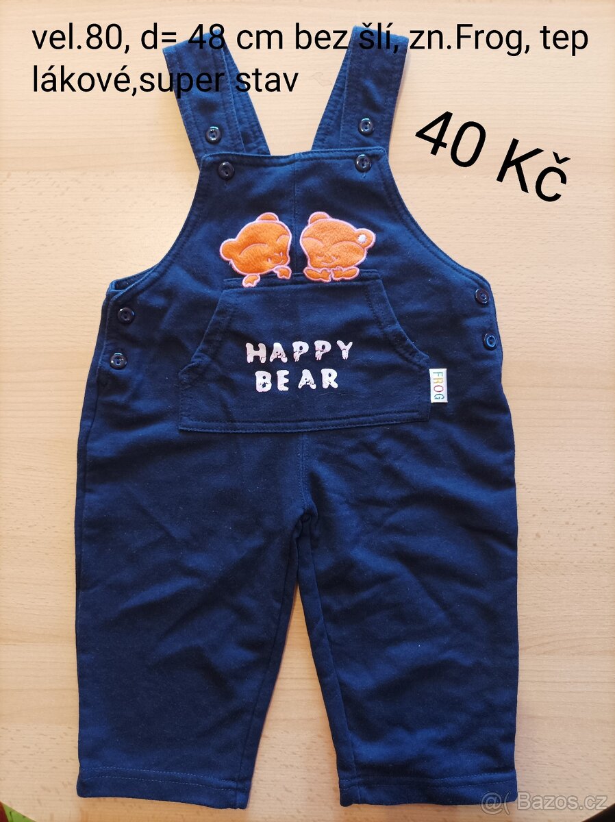 Tepláky vel.80 různé - 3