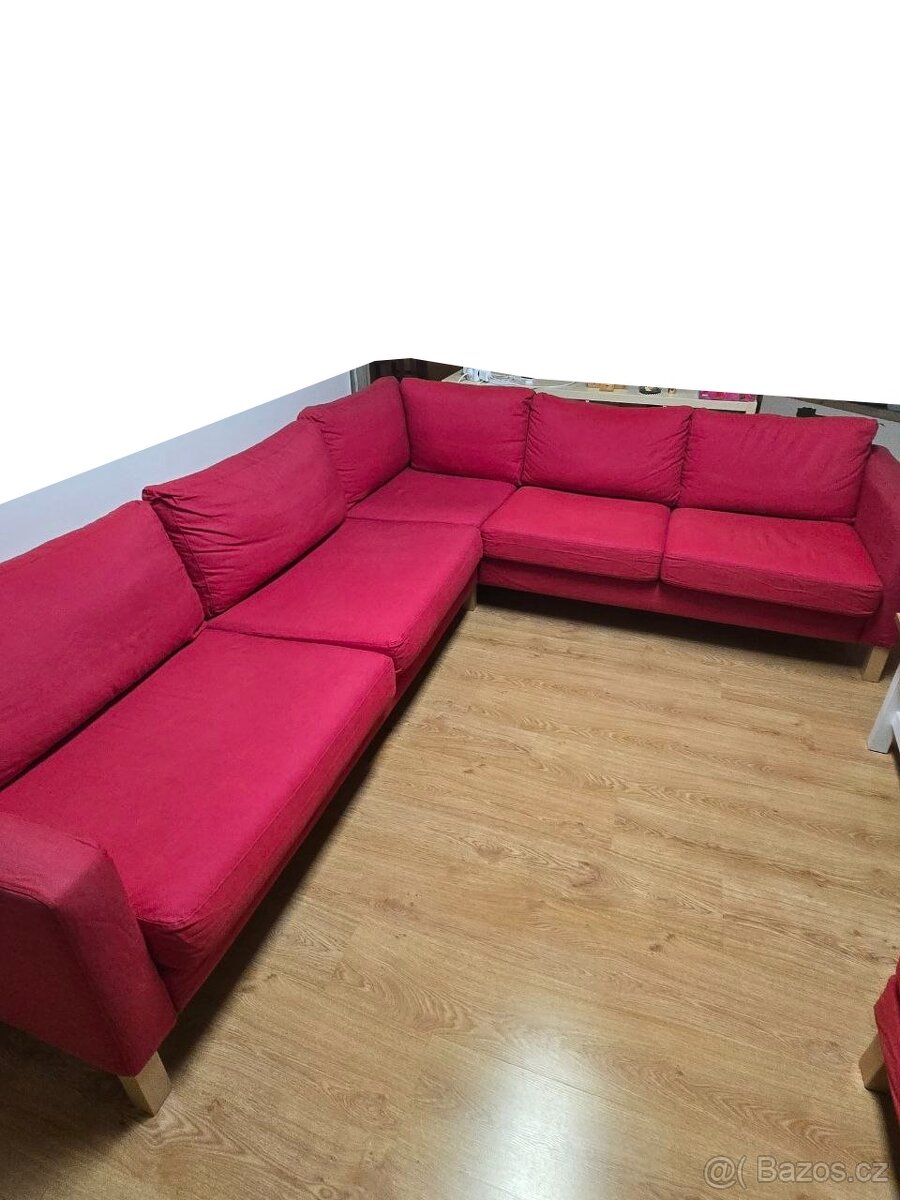 Rohová sedací souprava Karlstad se dvěma potahy - 3