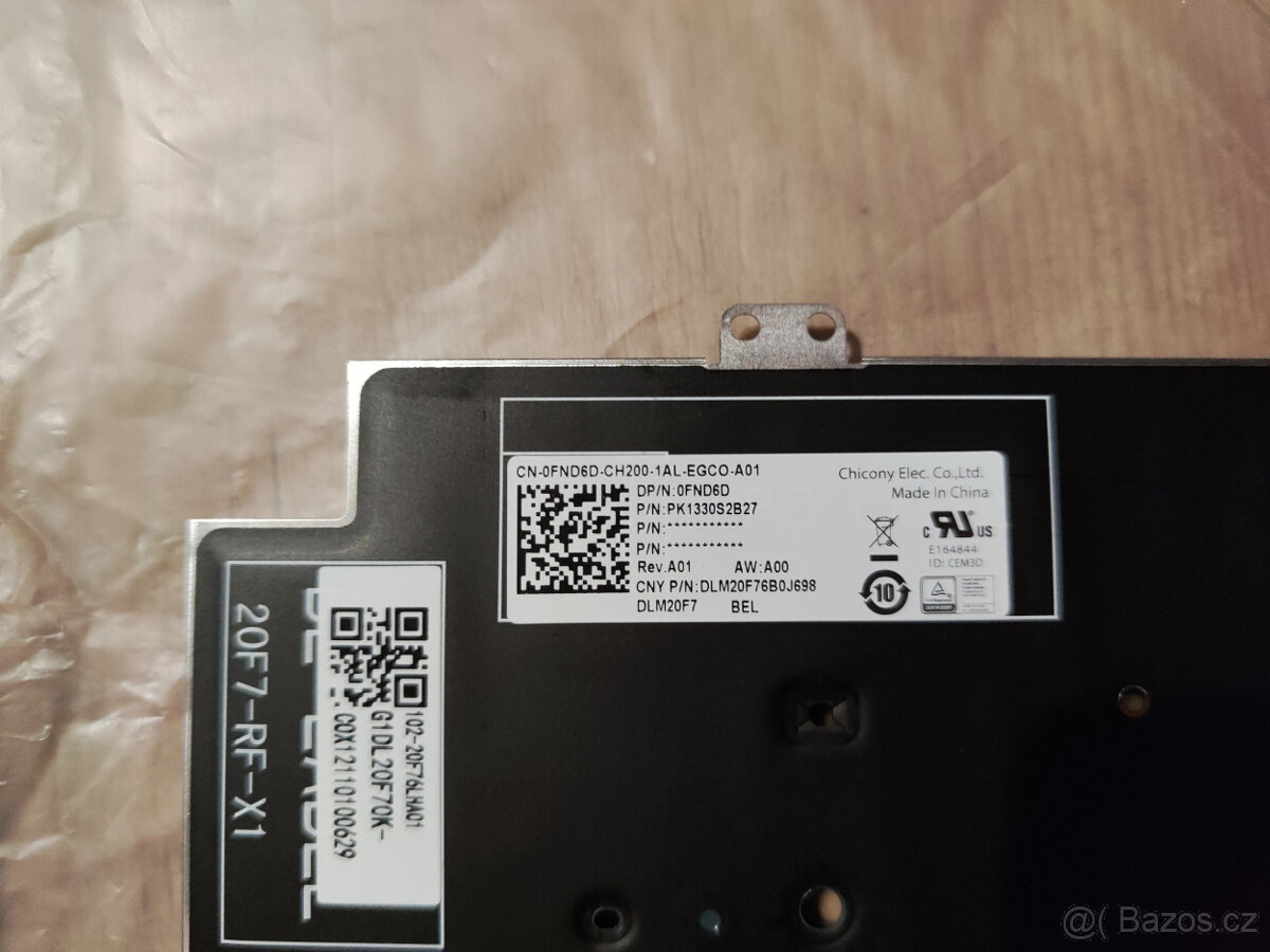 Klávesnice Dell latitude 5420 5430 7420 7430 7520 belgická - 3