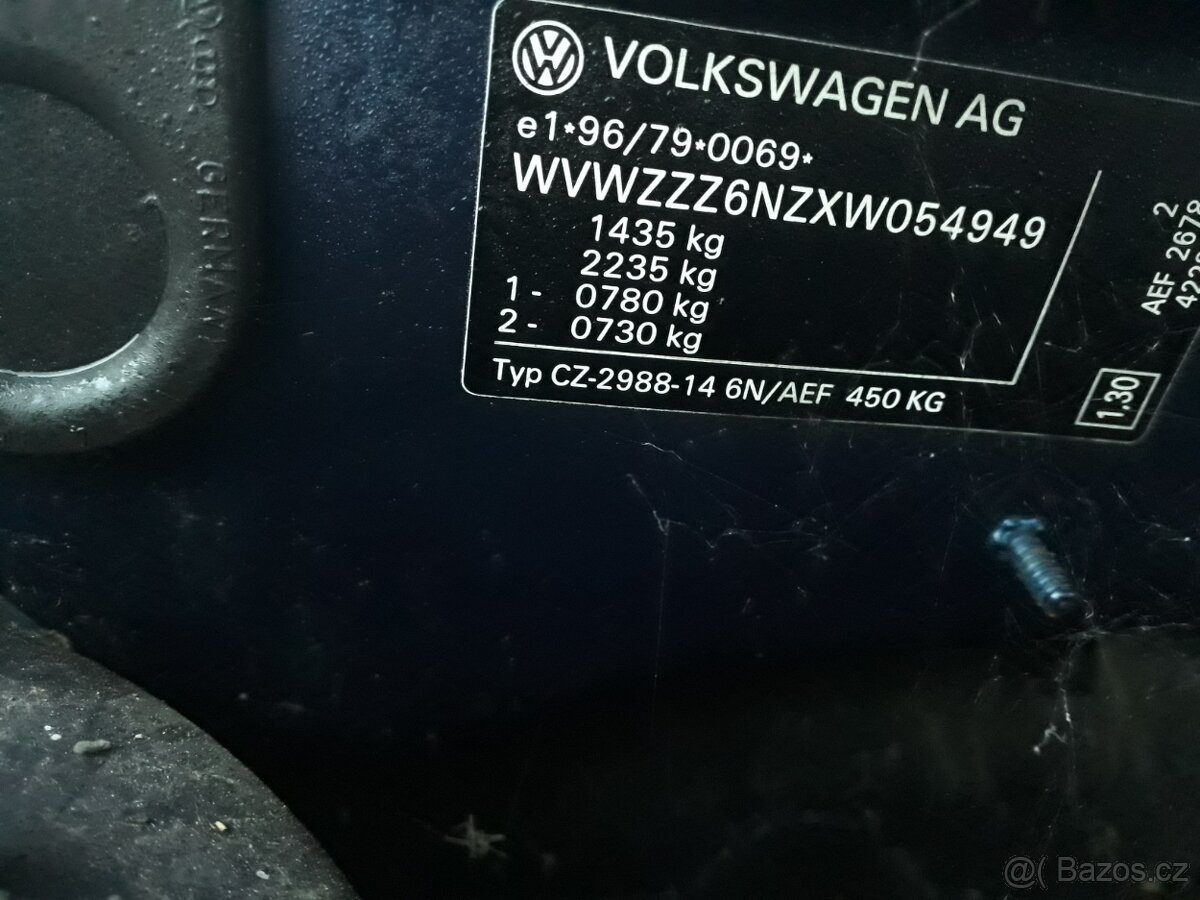 Polo 6N, 73190 km kompletní vůz nebo motor s přísluš. - 3