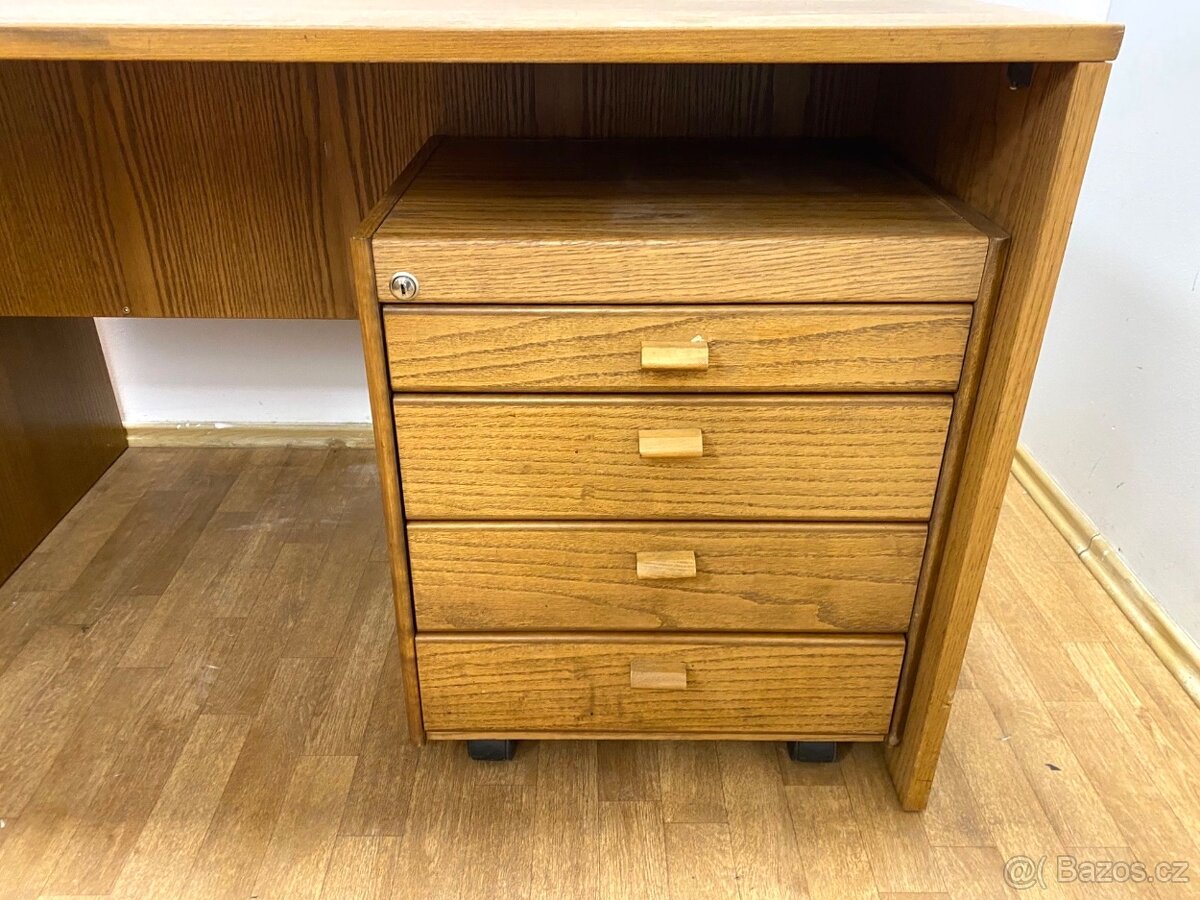 Retro stůl psací 80. léta dýha - 3