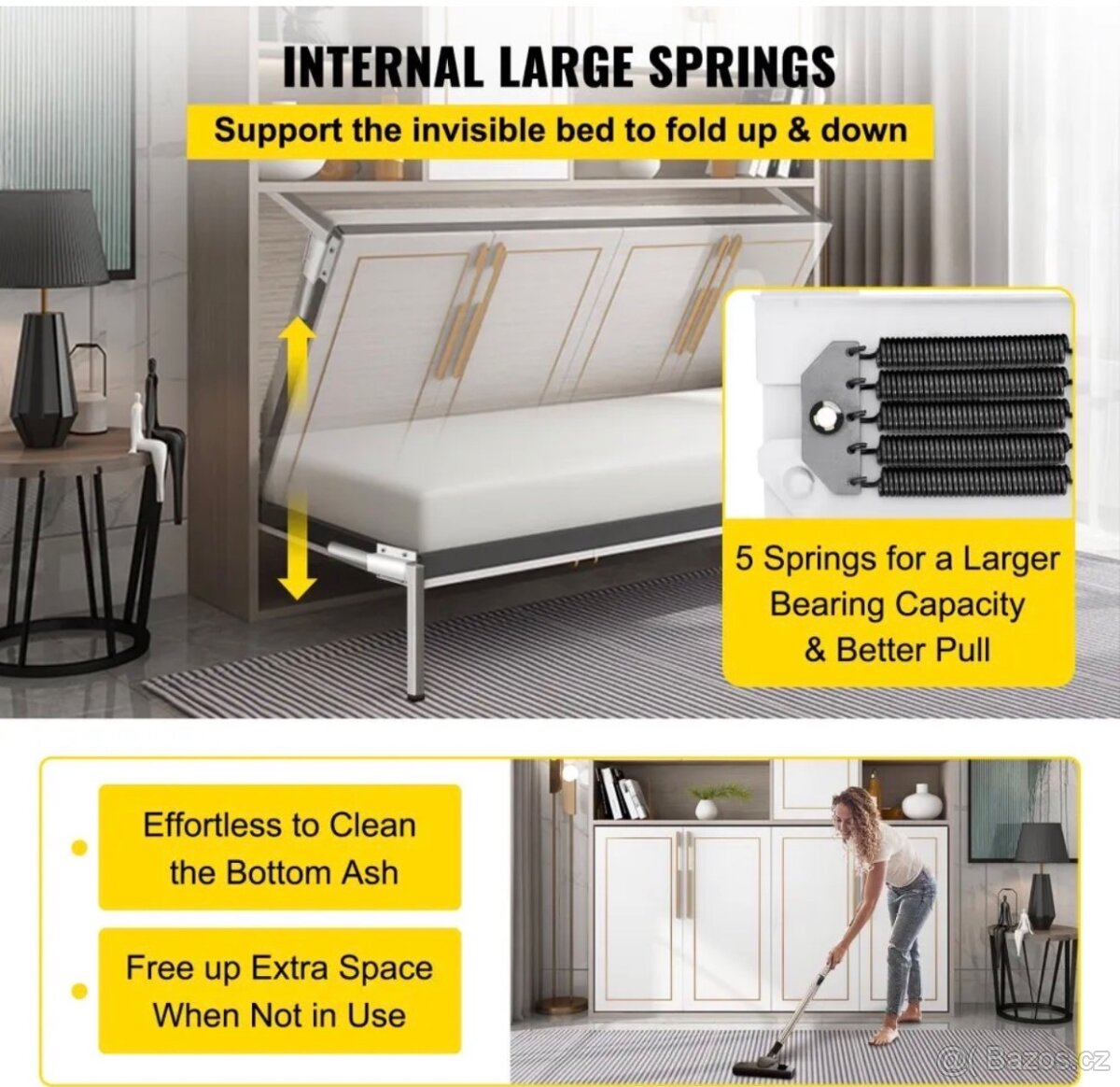 Sada na sklápěcí postel Queen twin - 3