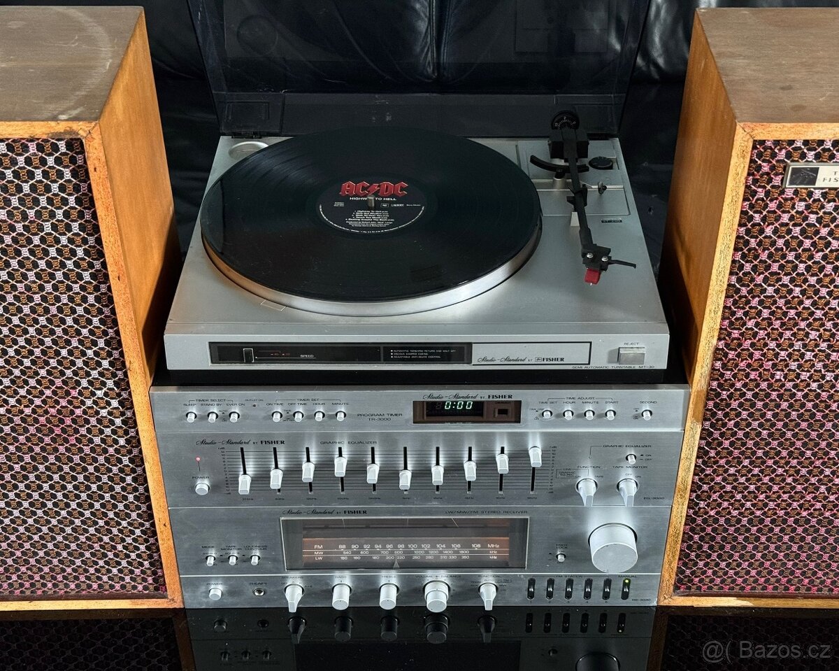 Fisher sestava - AM/FM Receiver, equalizer, timer, gramofon - 3