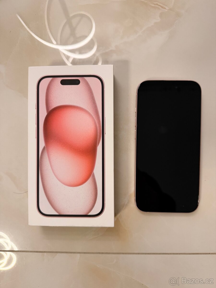  iPhone 15 – růžová (Pink) 128 GB – jako nový - 3