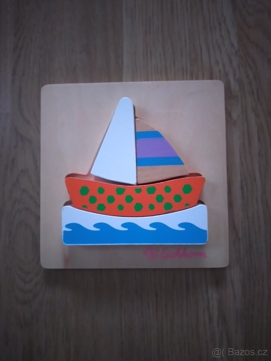 Dřevěný vláček a loď - 3