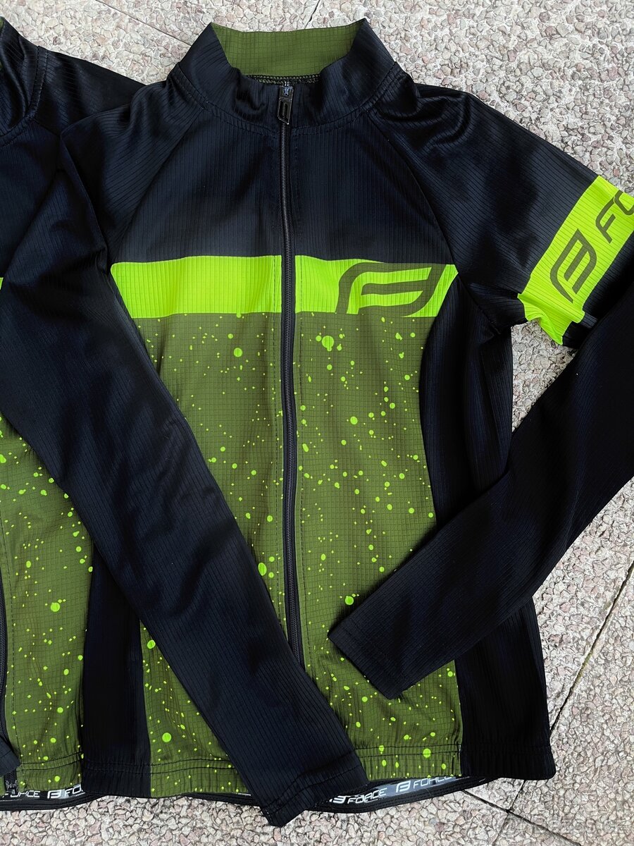 2x lehký cyklo dres s dl. rukávem Force vel. 158 / XS - 3