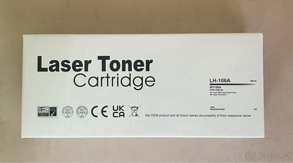 Kompatibilní toner HP W1106A s Čipem - 3