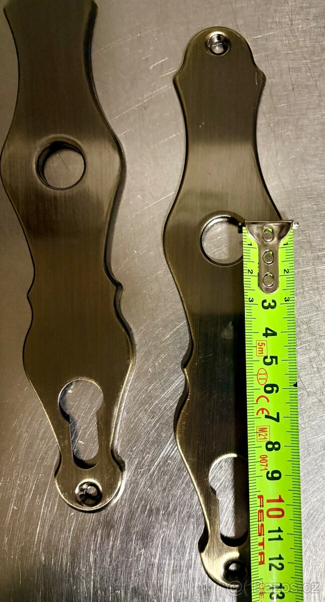 Retro dveřní štítky (kování) 90 mm – pár - 3
