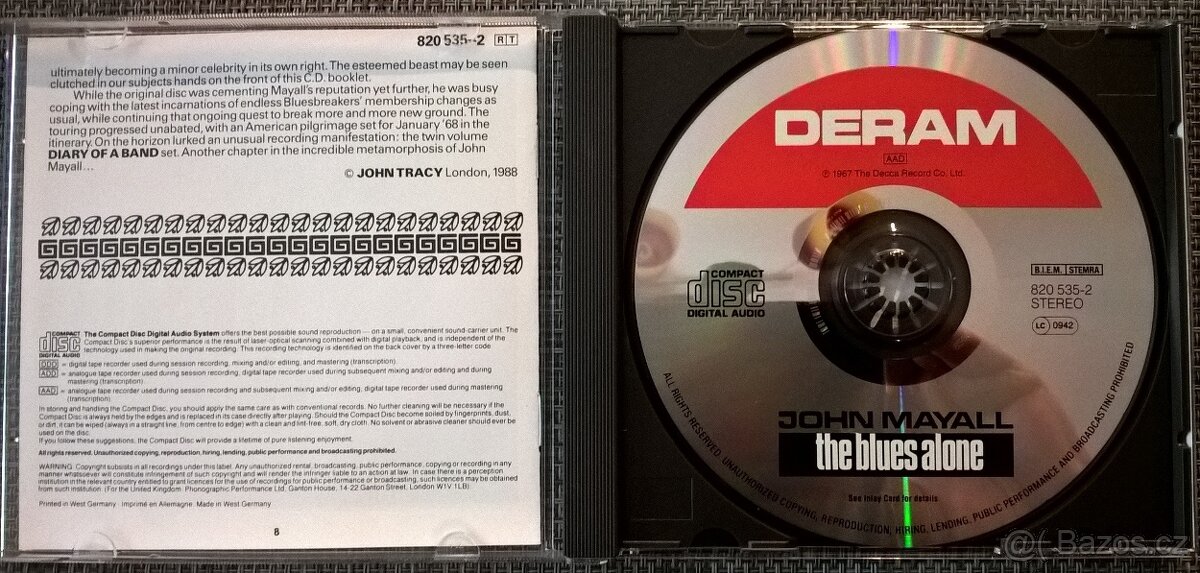 CD "JOHN MAYALL - THE BLUES ALONE" - 3
