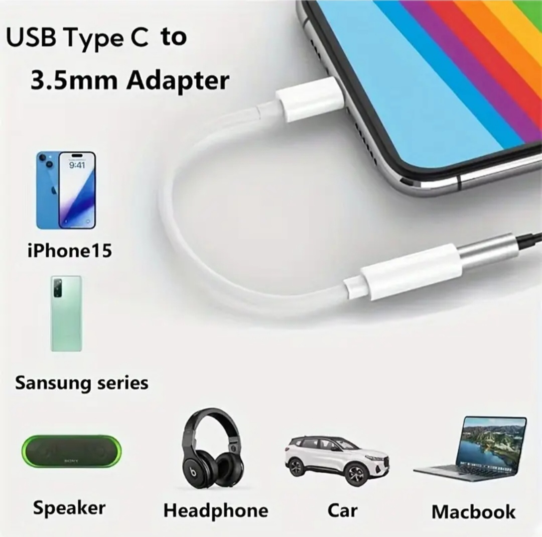 Redukce z USB-C na Jack 3,5mm pro sluchátka - 3