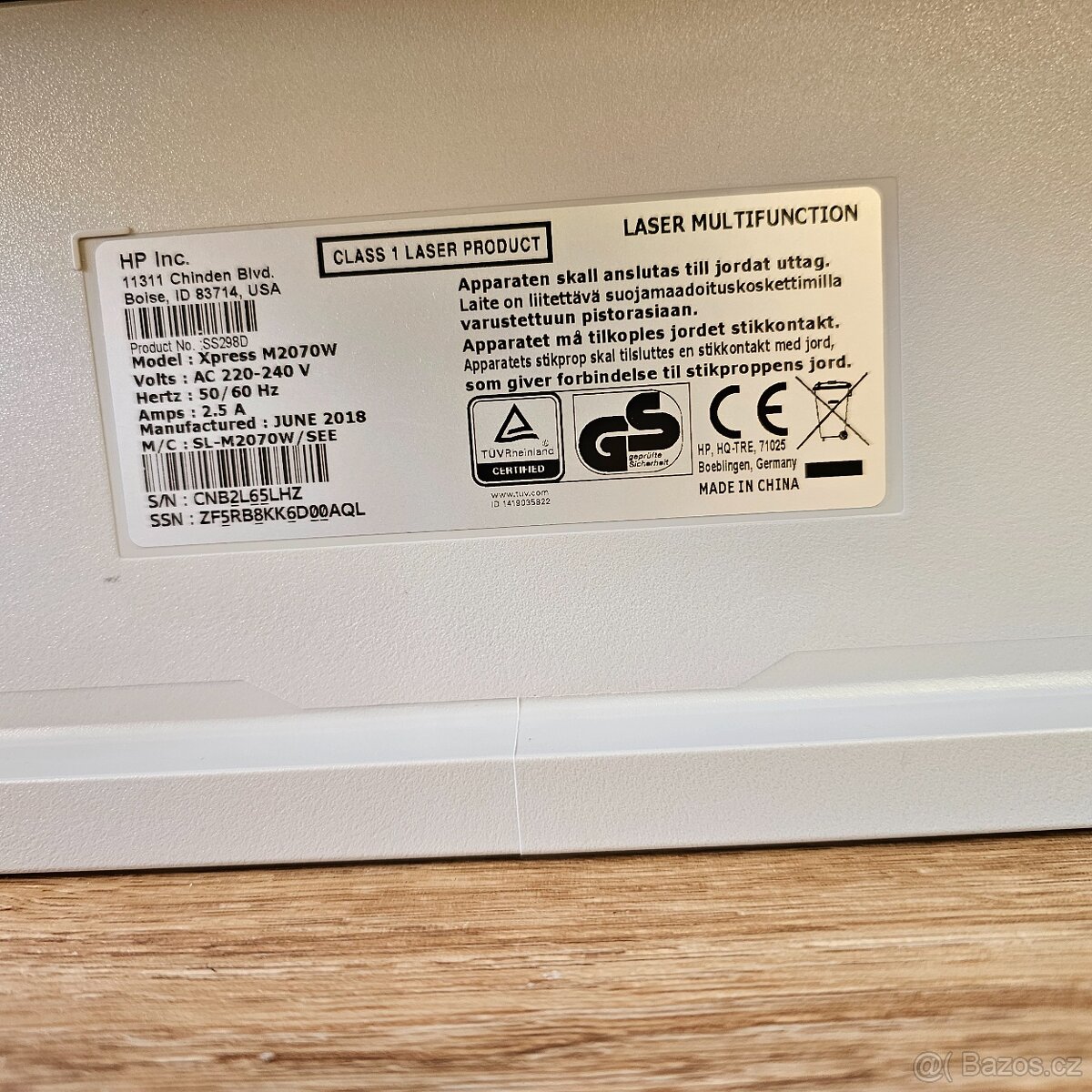 Multifunkční tiskárna Samsung SL-M2070W - 3