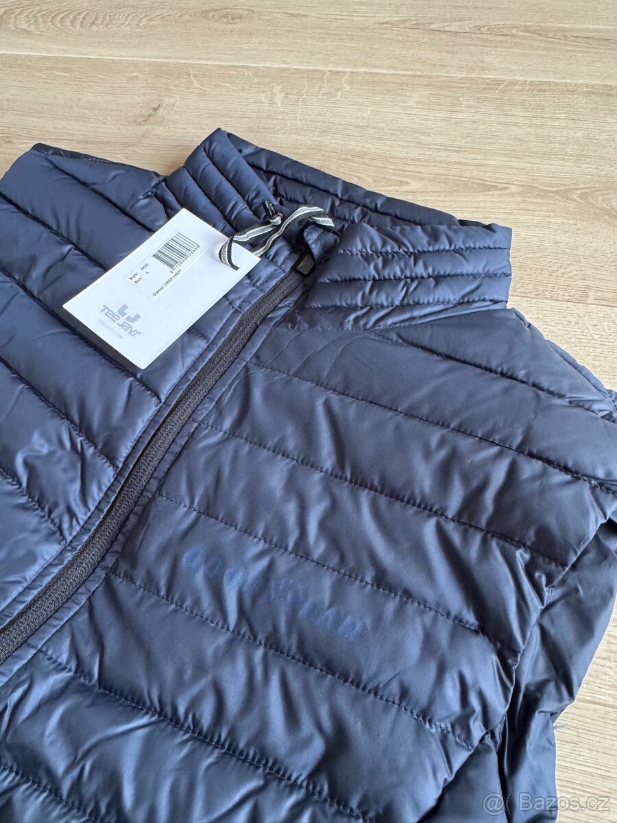 Péřová vesta Goodyear, vel. L, modrá, nová - 3