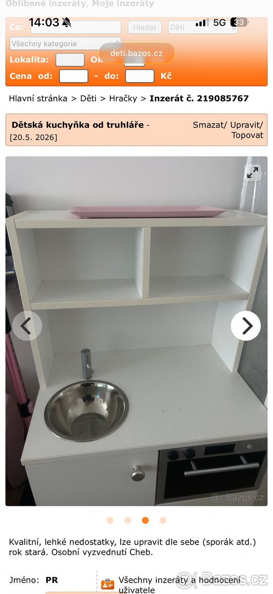 Dětská kuchyňka od truhláře - 3