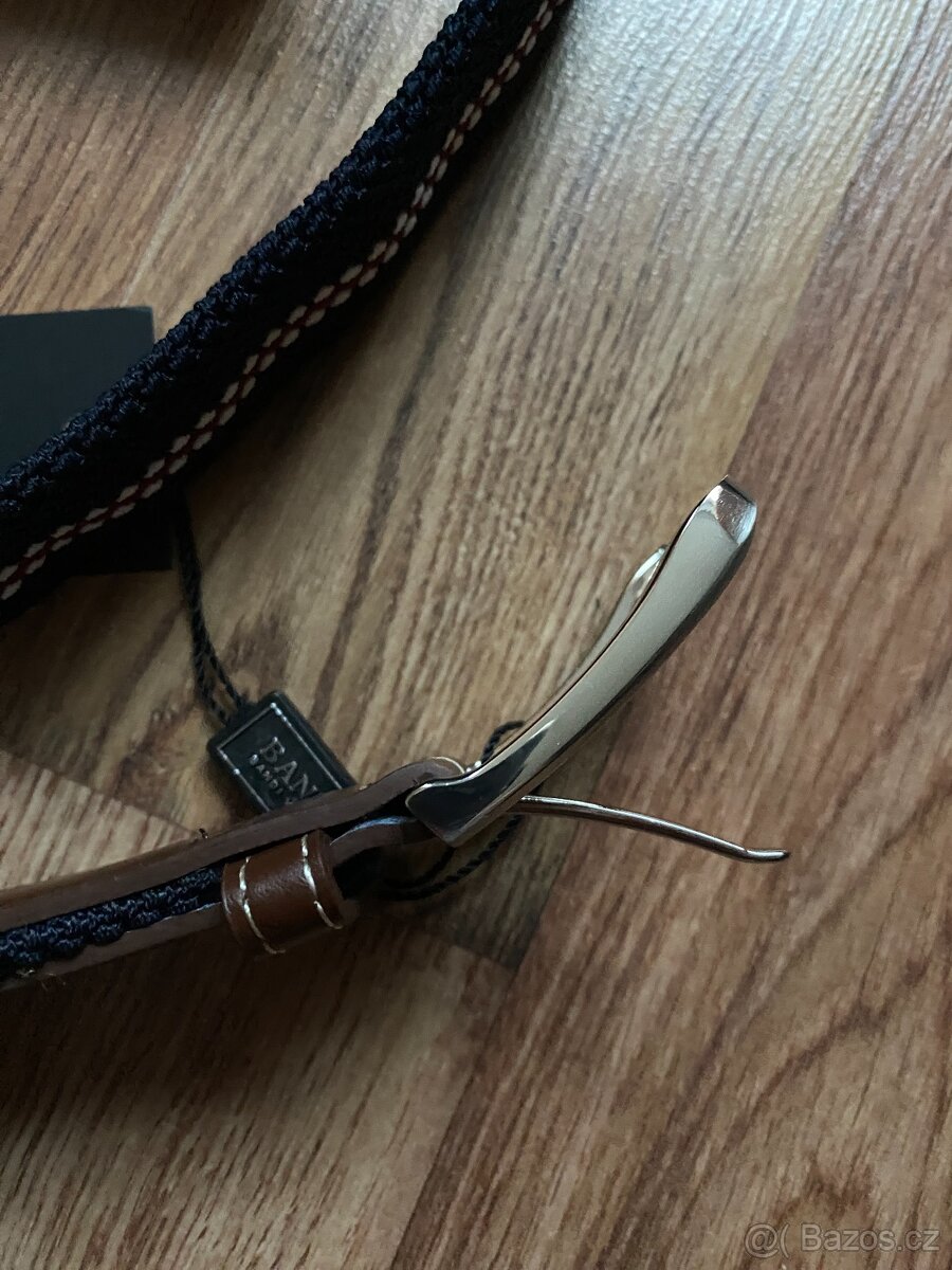 Nový pánský pružný opasek Bandi - modrý s pruhy, L/XL - 3