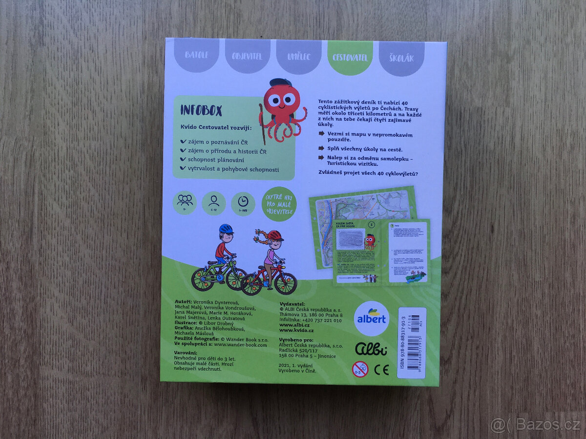 Kniha Cyklovýlety zážitkový deník Čechy, 6-12 let - 3