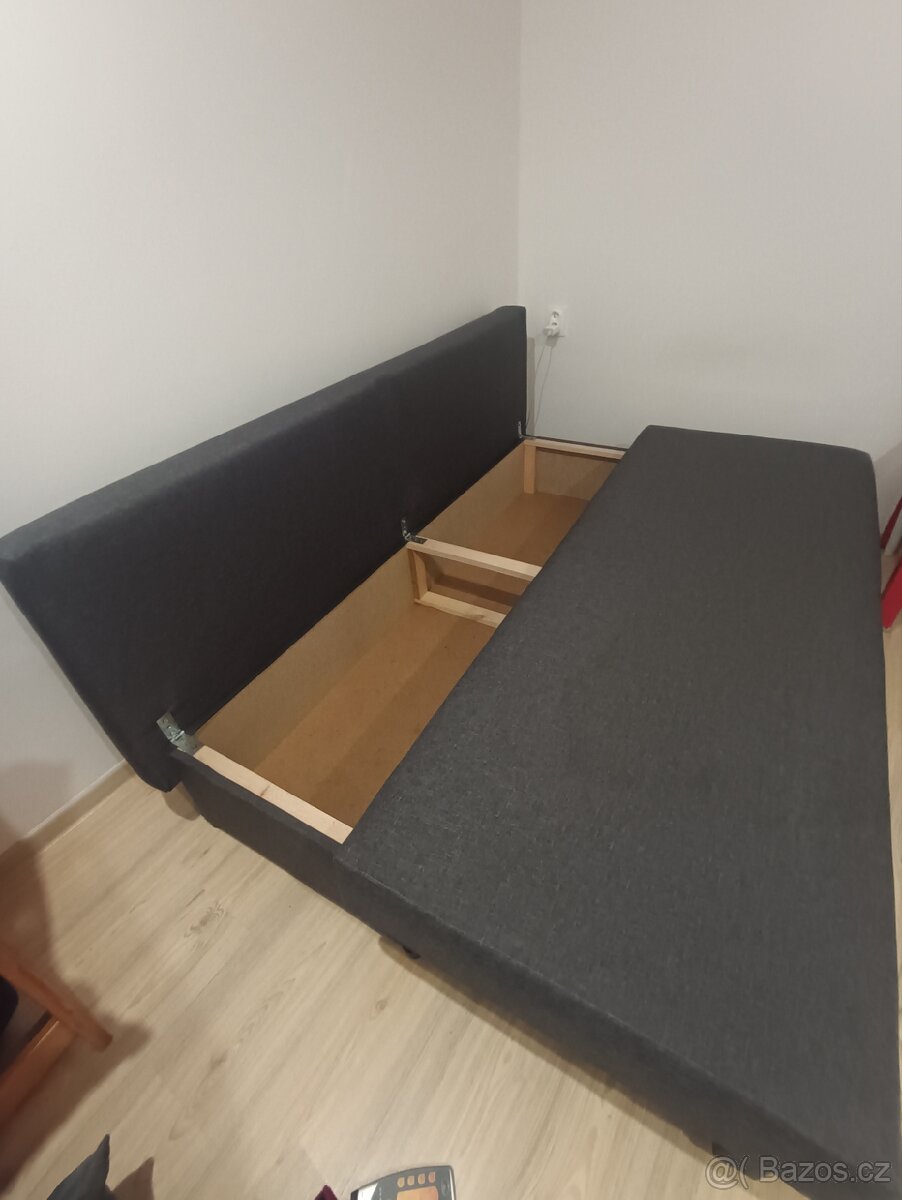 Rozkládací pohovka Neo šedá - oranžová - 3