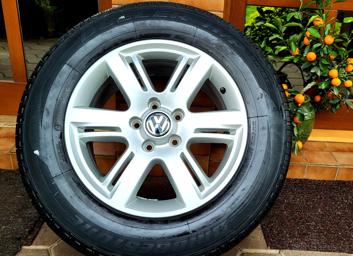 alu R17 5x120 orig. VW Amarok, T5 (+pneu Bridgestone 245/65)
