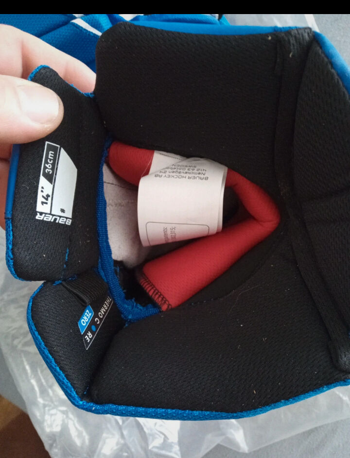 modré Hokejové rukavice Bauer Vapor Hyperlite sr .14 - 3