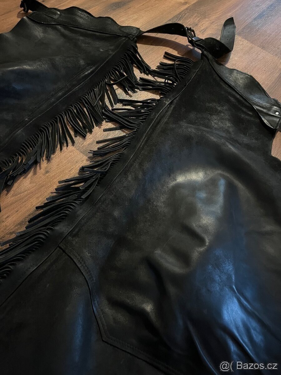 Westernové kožené chapsy - 3