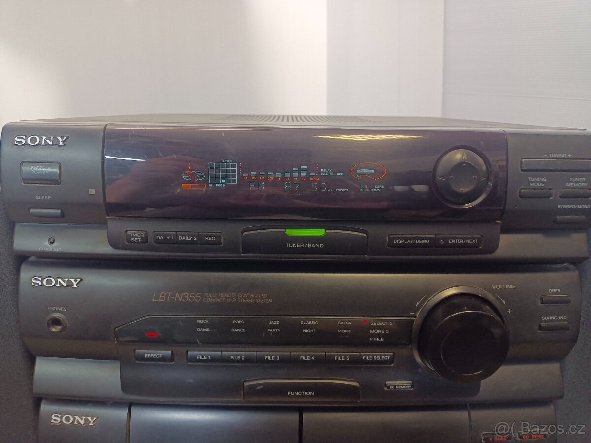 SONY věž HCD-N355 , pětidisk,rádio, double deck, zesilovač. - 3