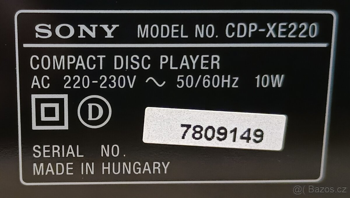 CD Sony CDP-XE220, plně funkční - 3