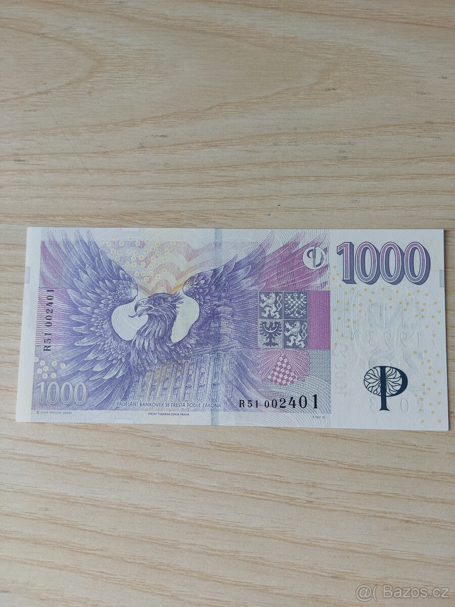 1000Kč s přítiskem ČNB - 3