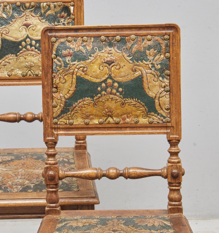 4 x zidle dub tlacena kuze - AKCE - 3